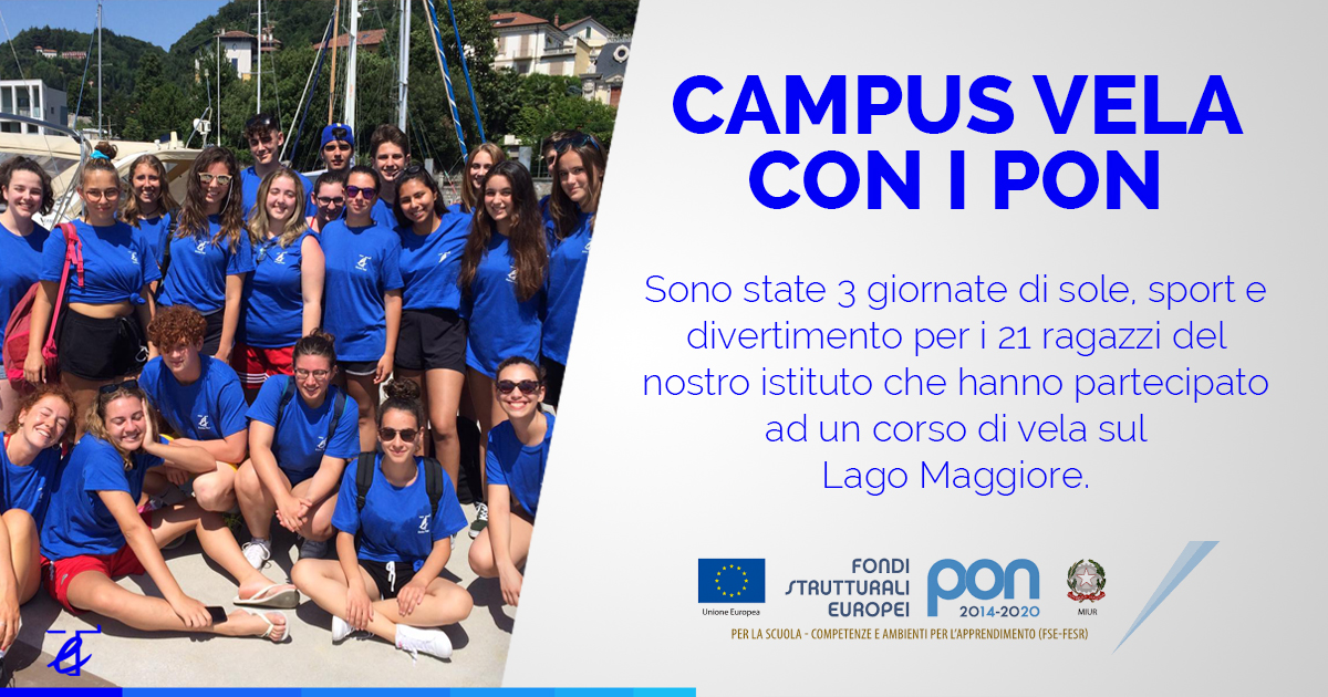 ITE Tosi - Campus di Vela sul Lago Maggiore con i PON